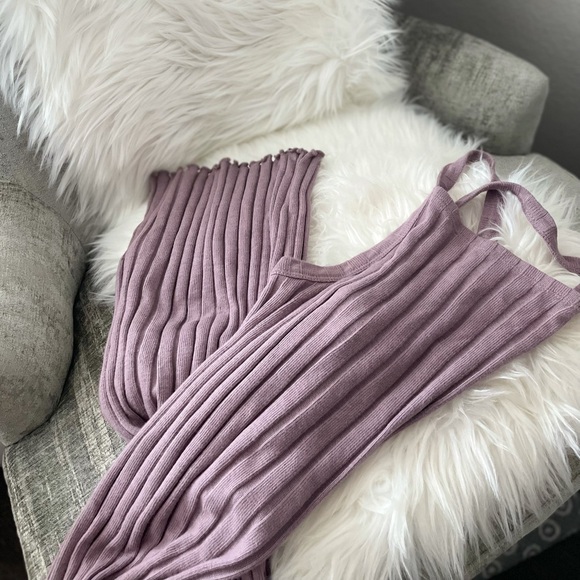 Zara Ribbed Sleeveless Maxi Dress Medium - Picture 7 of 9